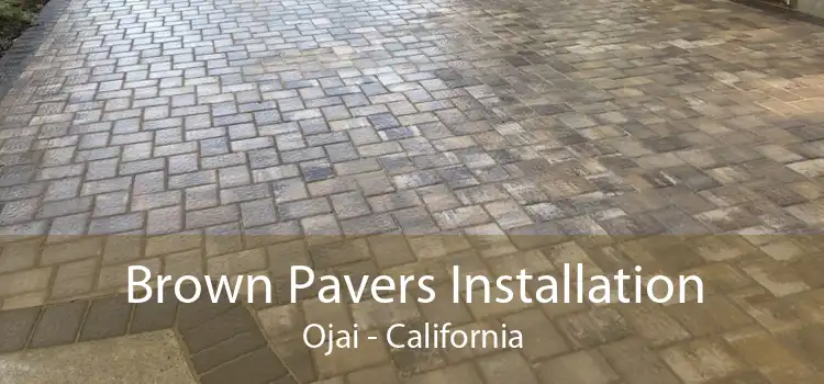 Brown Pavers Installation Ojai - California