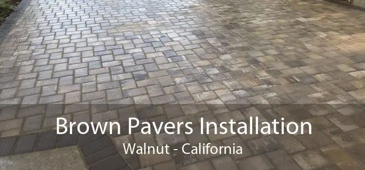 Brown Pavers Installation Walnut - California