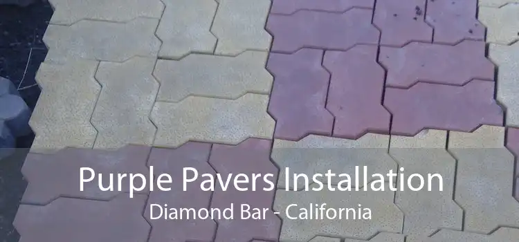 Purple Pavers Installation Diamond Bar - California