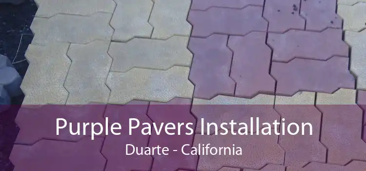 Purple Pavers Installation Duarte - California