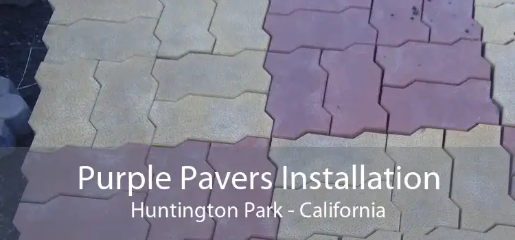 Purple Pavers Installation Huntington Park - California