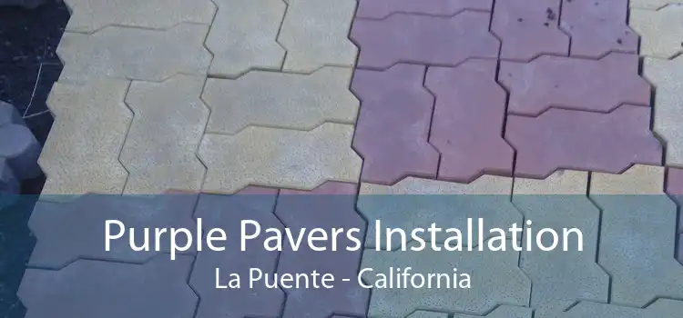 Purple Pavers Installation La Puente - California