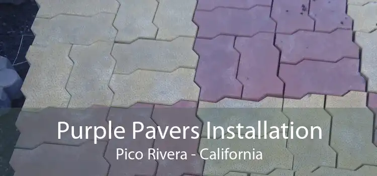 Purple Pavers Installation Pico Rivera - California