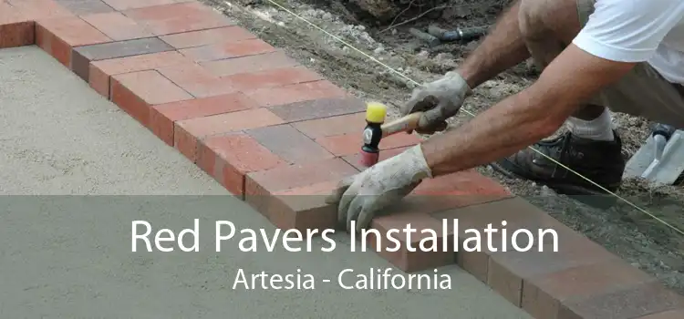 Red Pavers Installation Artesia - California