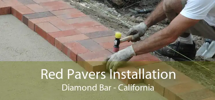 Red Pavers Installation Diamond Bar - California