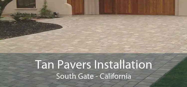 Tan Pavers Installation South Gate - California